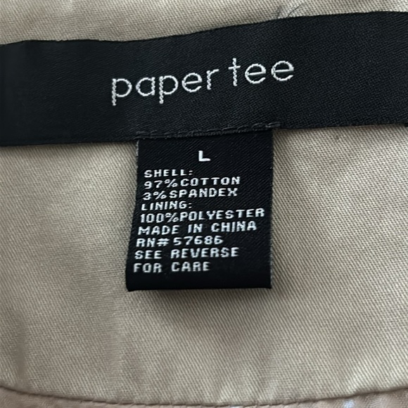 Paper Tee Cropped Taupe Blazer Size Large - Picture 6 of 8